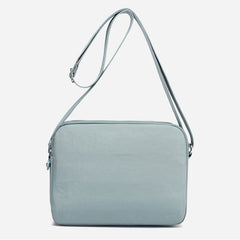 Nylon Multilayer Crossbody Bag with Flaps