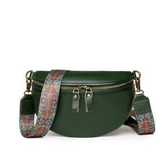 Vintage Women Cow Leather Waist Bag Designers Ladies Travel Chest
