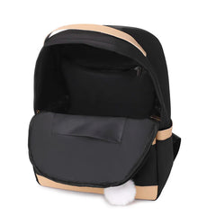 Oxford Cloth Women's Backpacks Hair Ball Pendant Girls Student