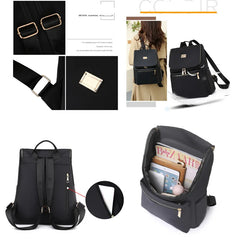 Waterproof Multi-pocket Oxford Backpack for Women Girls School Bag