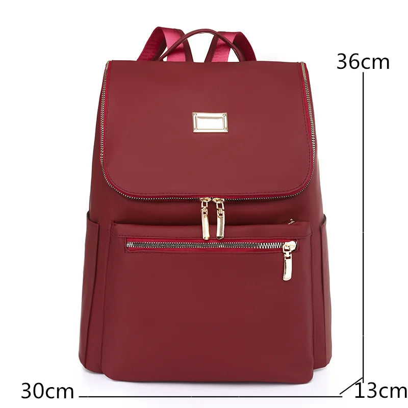 Waterproof Multi-pocket Oxford Backpack for Women Girls School Bag