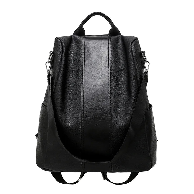 Stylish PU Leather Women's Backpack Anti-Theft Casual Bags