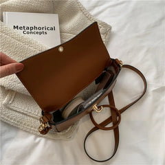 PU Leather Crossbody Bag for Women Lady Shoulder Totes Shopping Bag