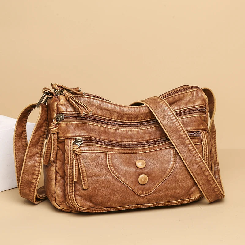 PU Leather Women Handbags Retro Shoulder Crossbody Bags Female Messenger Sac