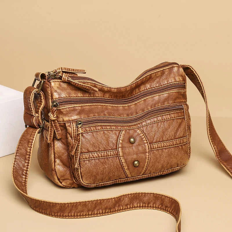 PU Leather Women Handbags Retro Shoulder Crossbody Bags Female Messenger Sac