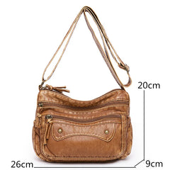 PU Leather Women Handbags Retro Shoulder Crossbody Bags Female Messenger Sac
