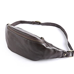 Men's Leather Waist Bag Fanny Pack Belt Bag Pouch
