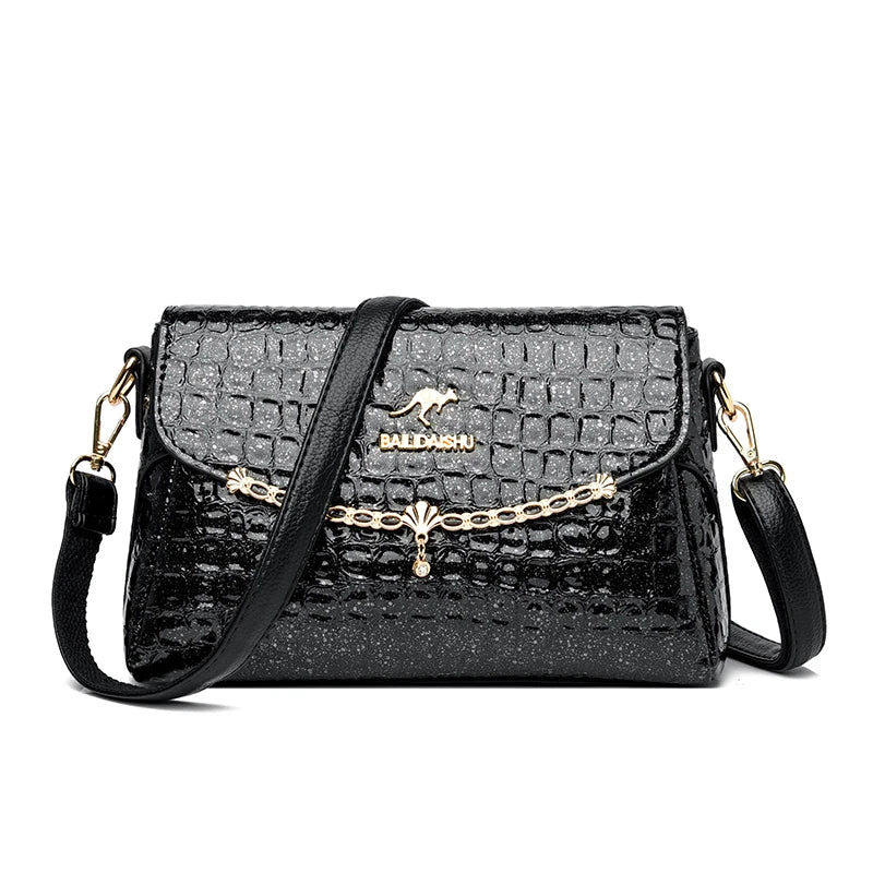 Patent Leather Shoulder Crossbody Bag for Women