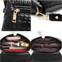 Patent Leather Shoulder Crossbody Bag for Women