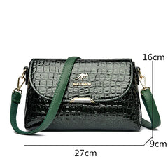 Patent Leather Shoulder Crossbody Bag for Women