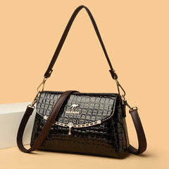 Patent Leather Shoulder Crossbody Bag for Women