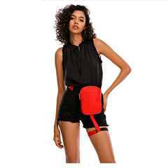 High Pu Women Drop Leg Bag Fanny Pack Motorcycle
