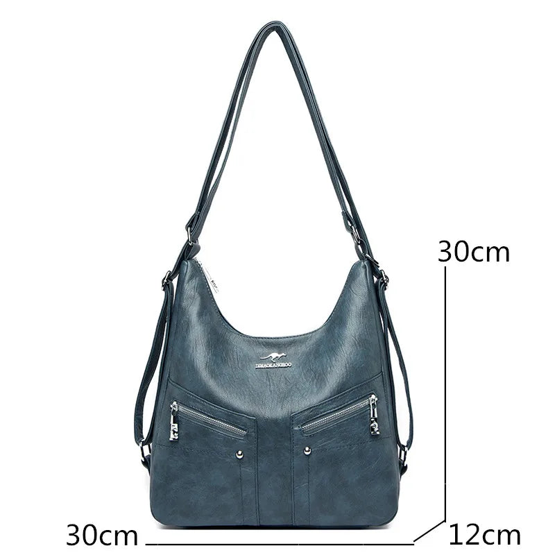 High Leather Handbags Women Shoulder Bags Crossbody Bag Female Messenger Bag