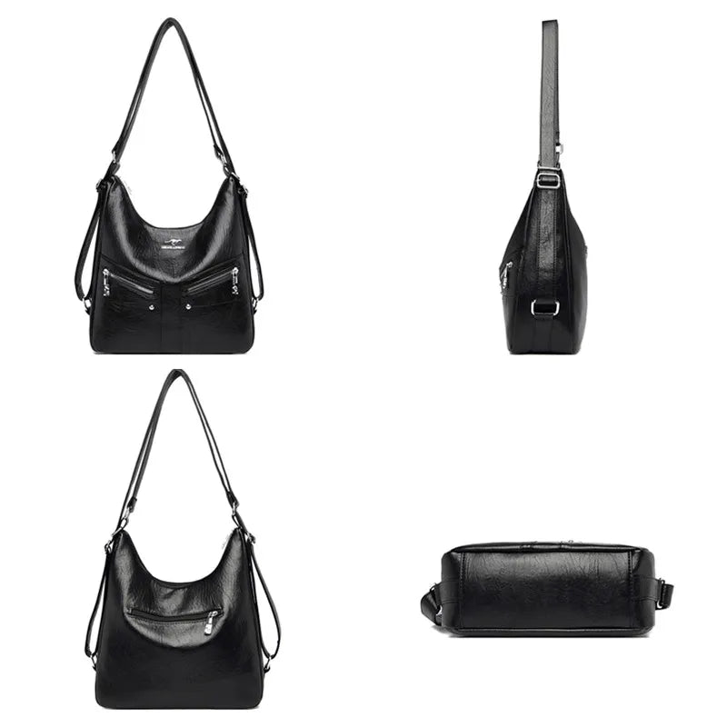 High Leather Handbags Women Shoulder Bags Crossbody Bag Female Messenger Bag