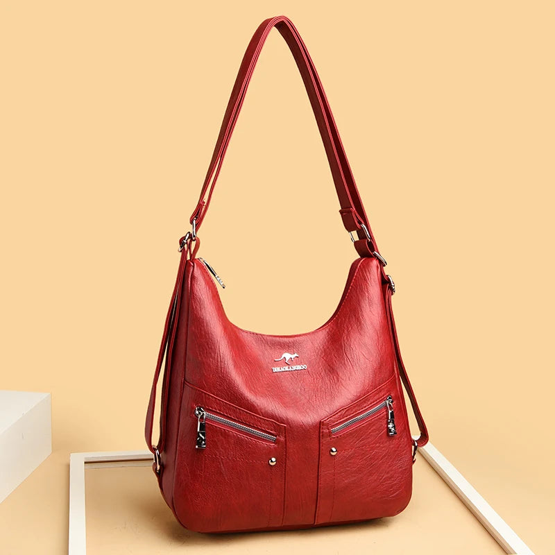 High Leather Handbags Women Shoulder Bags Crossbody Bag Female Messenger Bag