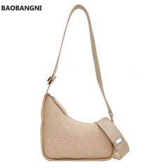 Retro Stone Pattern Wide Shoulder Bag