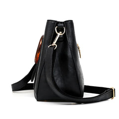 Retro Women Crossbody Bag Soft PU Leather Hasp Shoulder Bag Vintage Small Bag
