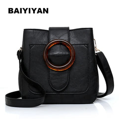 Retro Women Crossbody Bag Soft PU Leather Hasp Shoulder Bag Vintage Small Bag