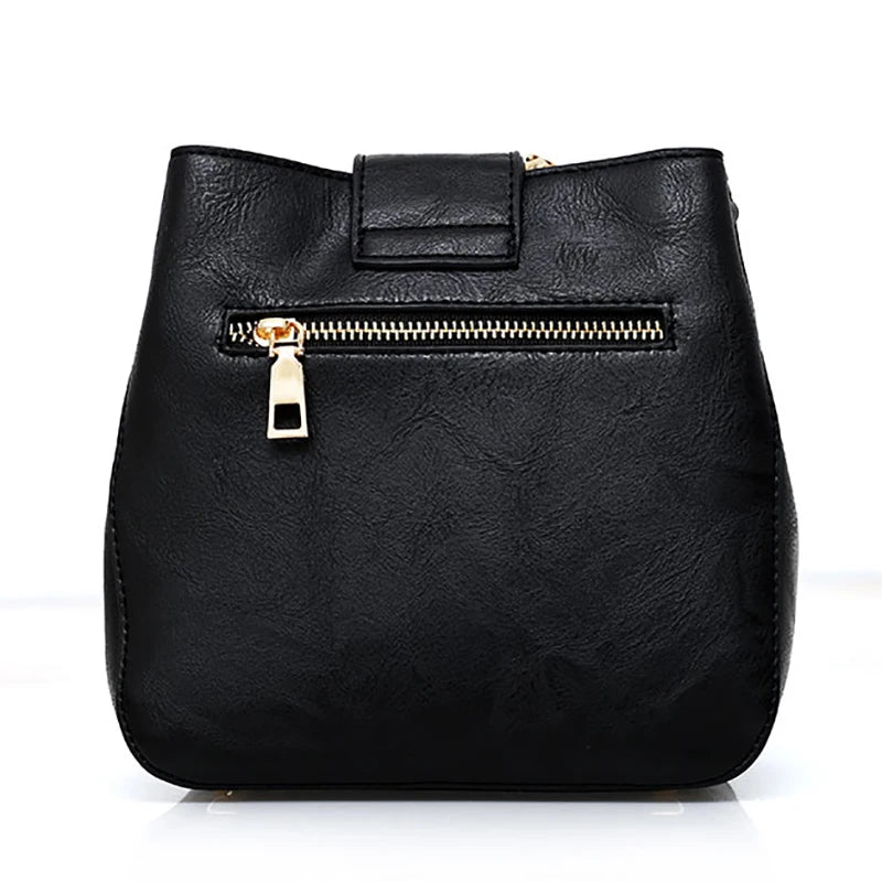 Retro Women Crossbody Bag Soft PU Leather Hasp Shoulder Bag Vintage Small Bag