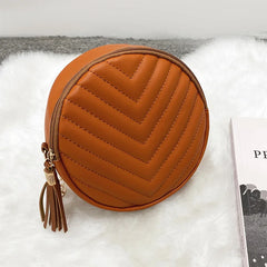 Small Round Bag Women's Retro Shoulder Bags Female Messenger Bag