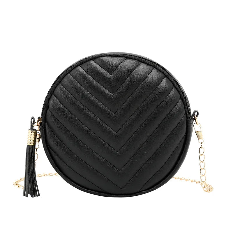 Small Round Bag Women's Retro Shoulder Bags Female Messenger Bag