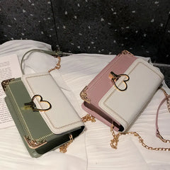 Small Square Handbag Women PU Leather Shoulder Bag Crossbody Female Purse