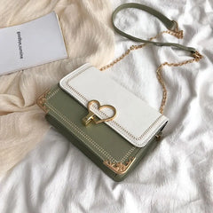 Small Square Handbag Women PU Leather Shoulder Bag Crossbody Female Purse