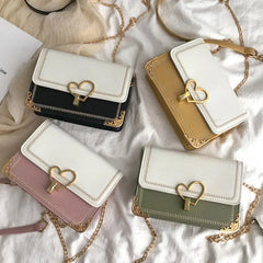 Small Square Handbag Women PU Leather Shoulder Bag Crossbody Female Purse