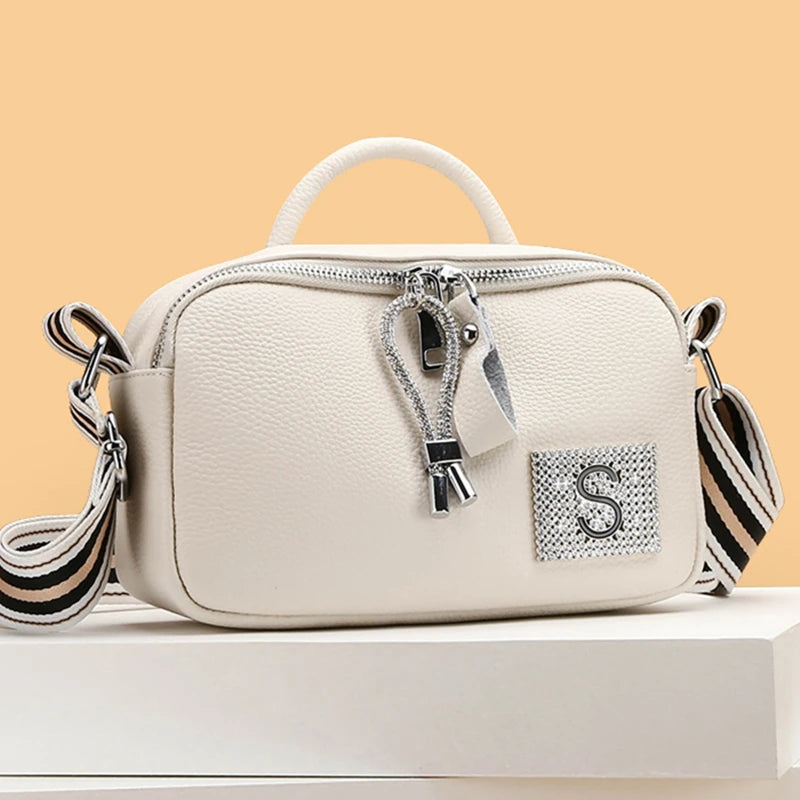 Soft Cowhide Women Shoulder Bag Natural Leather Women Handbags