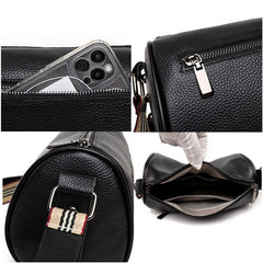 High Soft First layer cowhide Ladies Shoulder Bag Women Rivet Leather Handbag