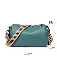 High Soft First layer cowhide Ladies Shoulder Bag Women Rivet Leather Handbag