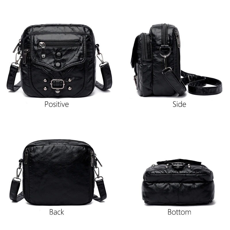 Soft Leather Crossbody Bags for Women Handbags Small Shoulder Messenger Bags