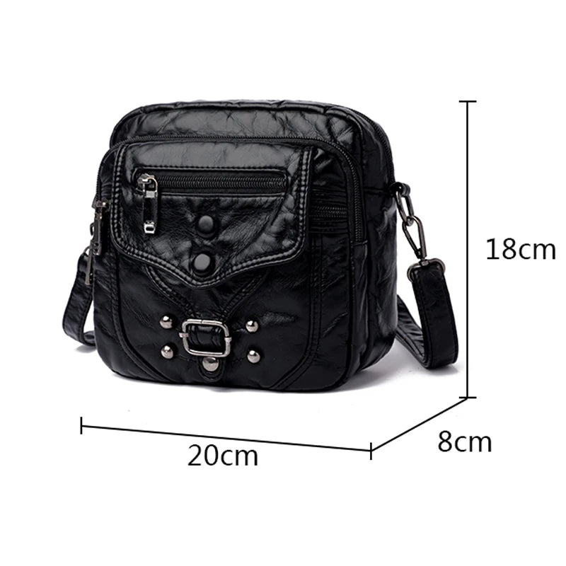 Soft Leather Crossbody Bags for Women Handbags Small Shoulder Messenger Bags