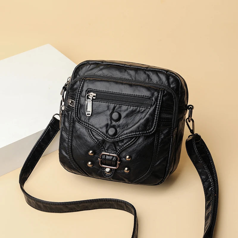 Soft Leather Crossbody Bags for Women Handbags Small Shoulder Messenger Bags