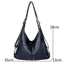 Soft Leather Handbag Vintage Shoulder Tote Shopper Bag Ladies Large