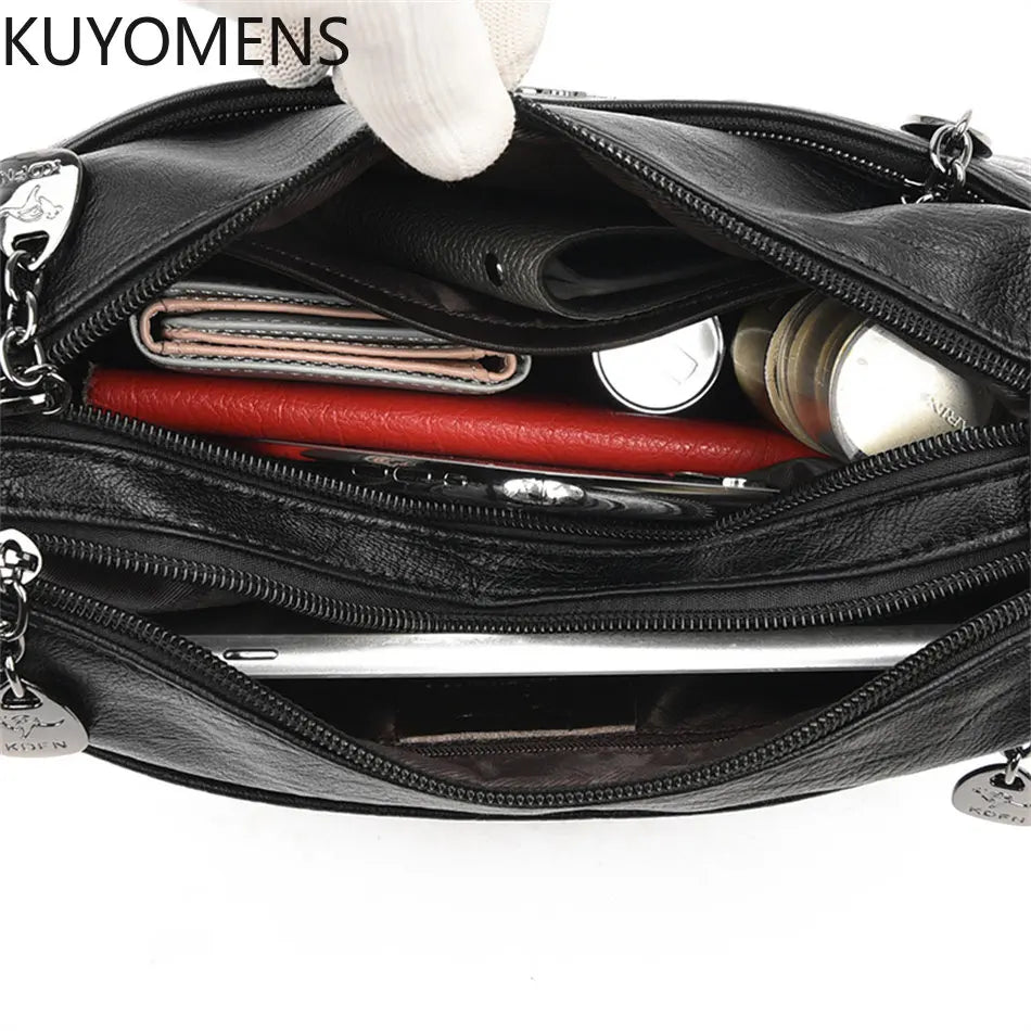 Soft Leather Women Handbags Shoulder Crossbody Bags Casual Tote