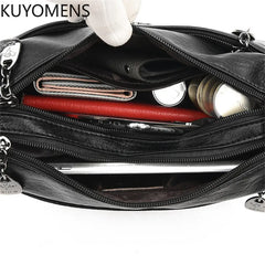 Soft Leather Women Handbags Shoulder Crossbody Bags Casual Tote
