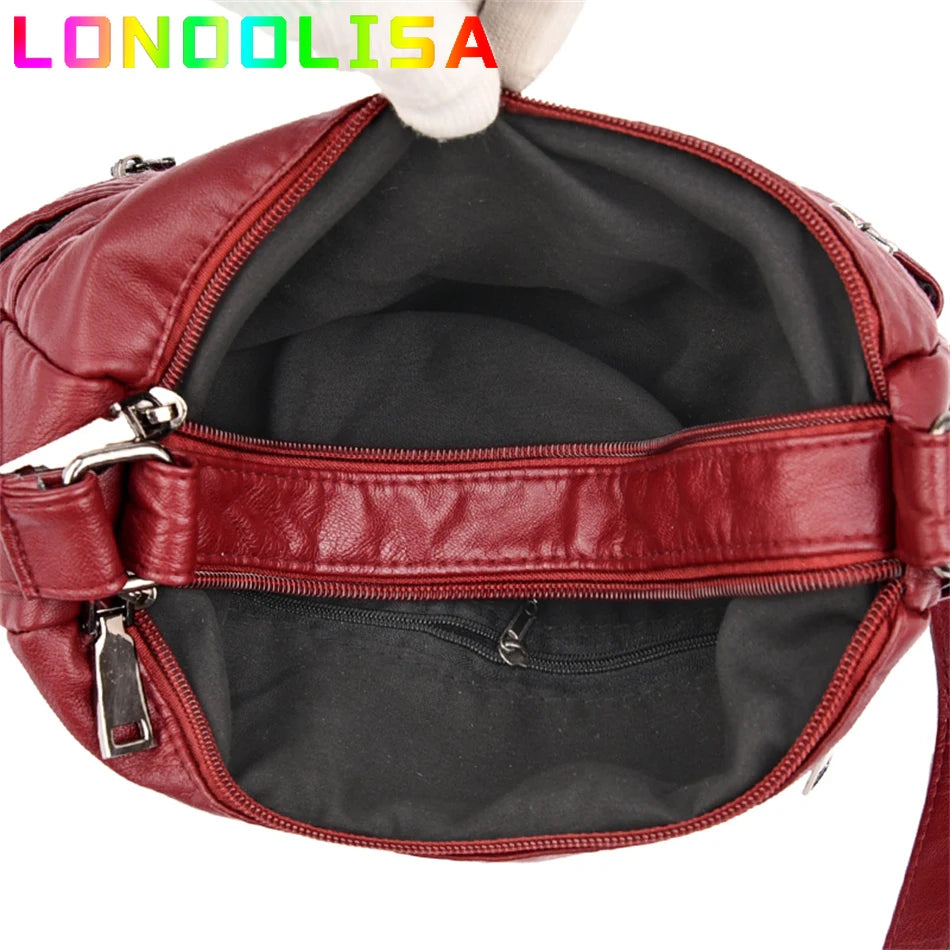 Women's Soft Leather Crossbody Shoulder Bag
