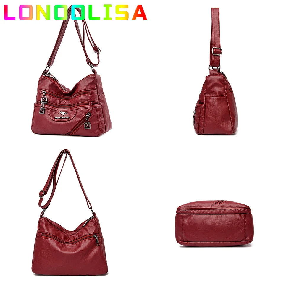 Women's Soft Leather Crossbody Shoulder Bag