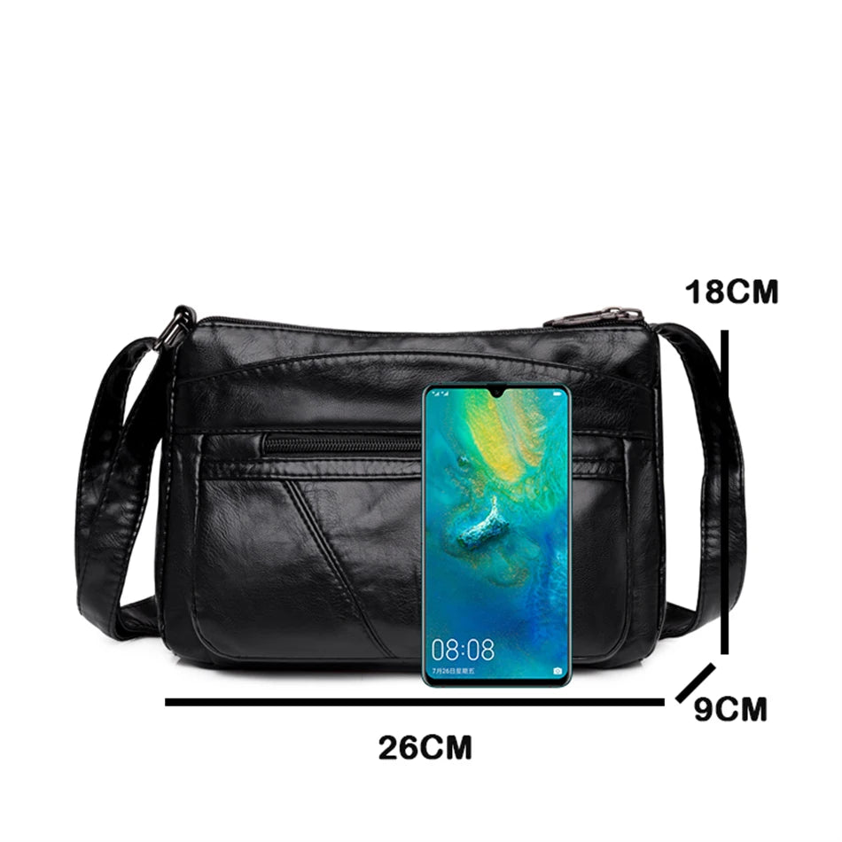 Soft Leather Women Bags Trends Shoulder Bag Handbag Purses Classic Crossbody Sac