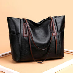 Soft Leather Women Handbags Vintage Female Shoulder Bag Tote Sac