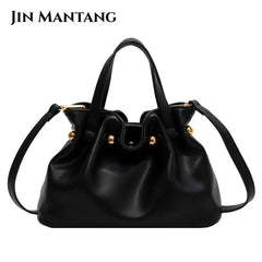 Soft PU Leather Shoulder Crossbody Bag for Women Handbags Bucket Sac