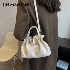 Soft PU Leather Shoulder Crossbody Bag for Women Handbags Bucket Sac
