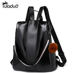 Soft Pu Leather Casual Back Pack for Teenage Girls