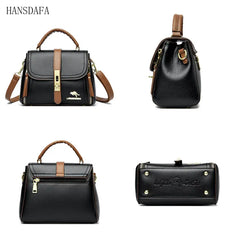High Solid Leather Shoulder Messenger Bags for Women