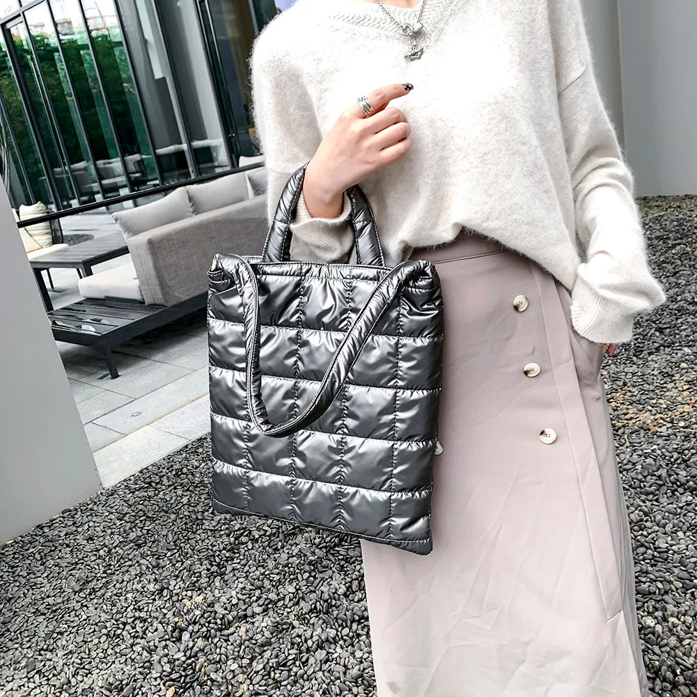 High Space Cotton Ladies Handbags Winter Shoulder Crossbody Bags