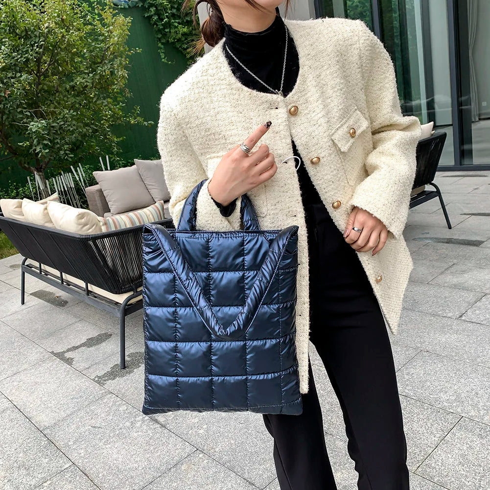 High Space Cotton Ladies Handbags Winter Shoulder Crossbody Bags