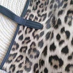 High Spain MANGO Women's Handbag Leopard Print Shopping Bag