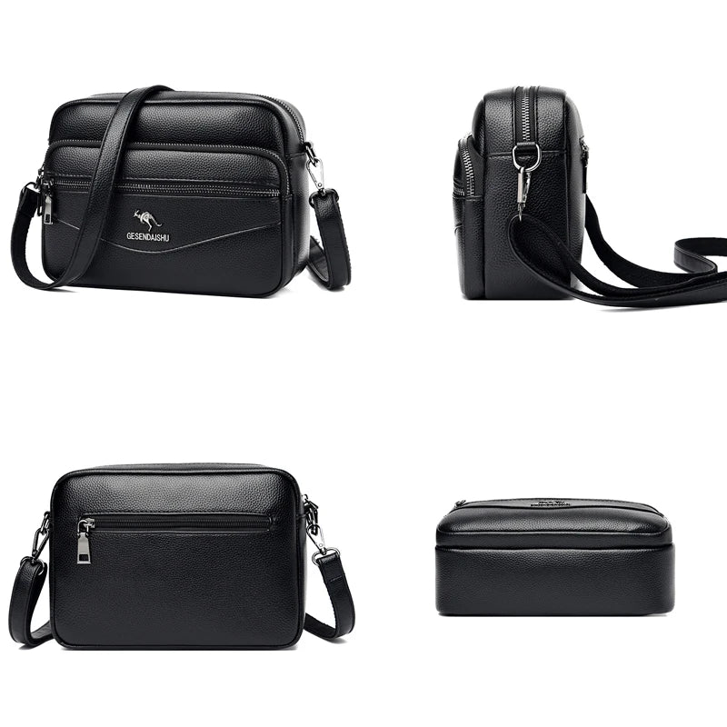 Split Leather Shoulder Bag Women Ladies Crossody