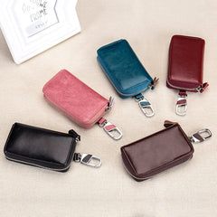 Split Leather KeyChain Unisex Key Bag Car Key Holder Multifunction Organizer